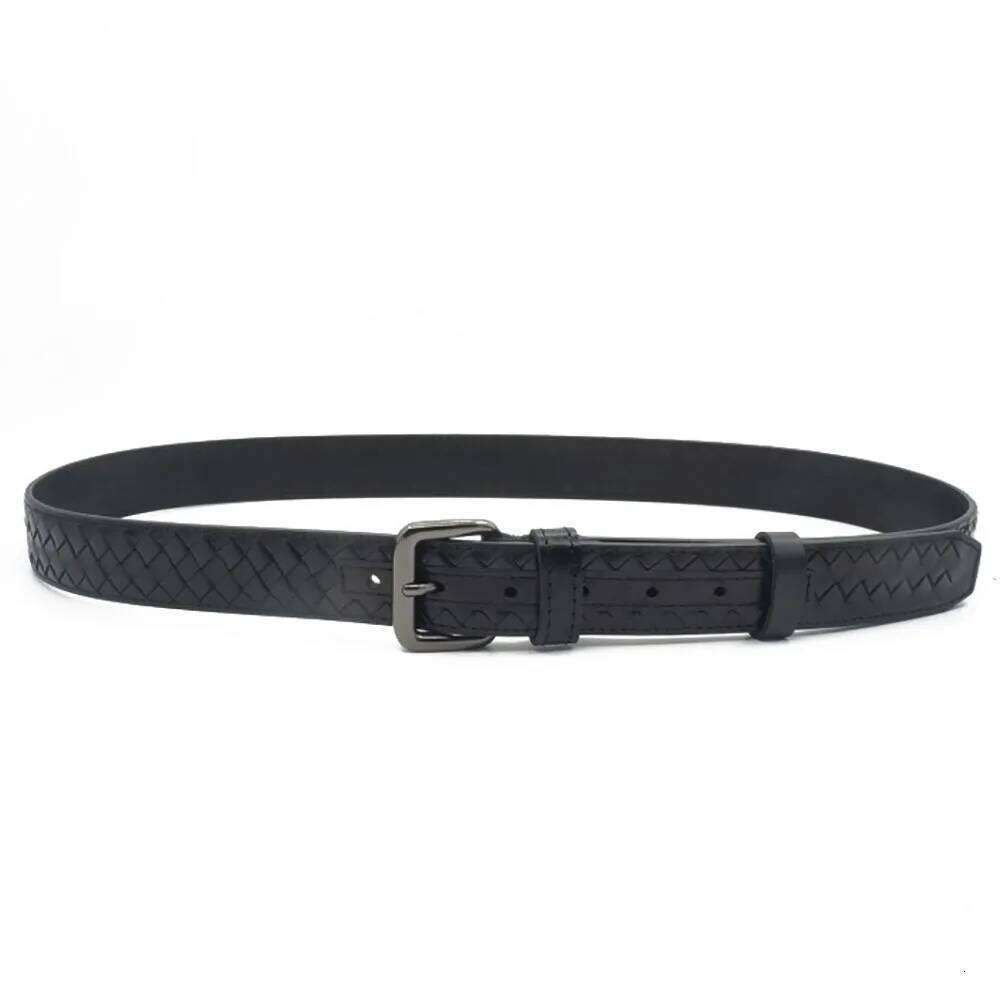 Premium Hand-woven Italian Cowhide Leather Men High-end Braided Luxury Belt for Office & Daily Wear 38mm Width Y260225