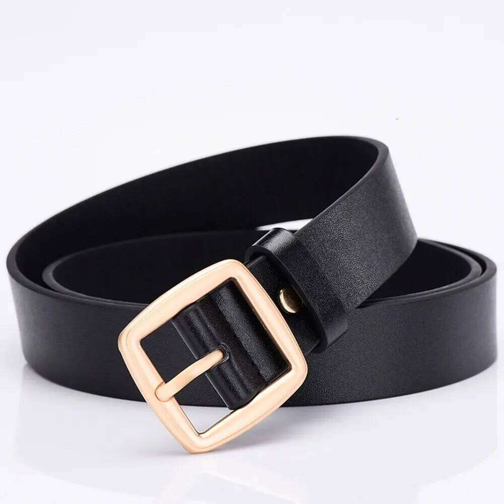 Women's Soft PU Leather Square Pin Buckle Jeans Belt Korean Version Chic Luxury Brand Ladies Vintage Female Waistband Y260225