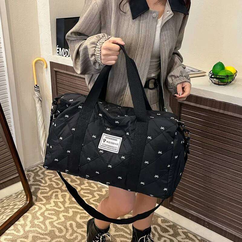 New Large Capacity Bow Printed Mummy Travel Portable Handbag Cross-body Diaper Maternity Bag for Mom Baby Y260225