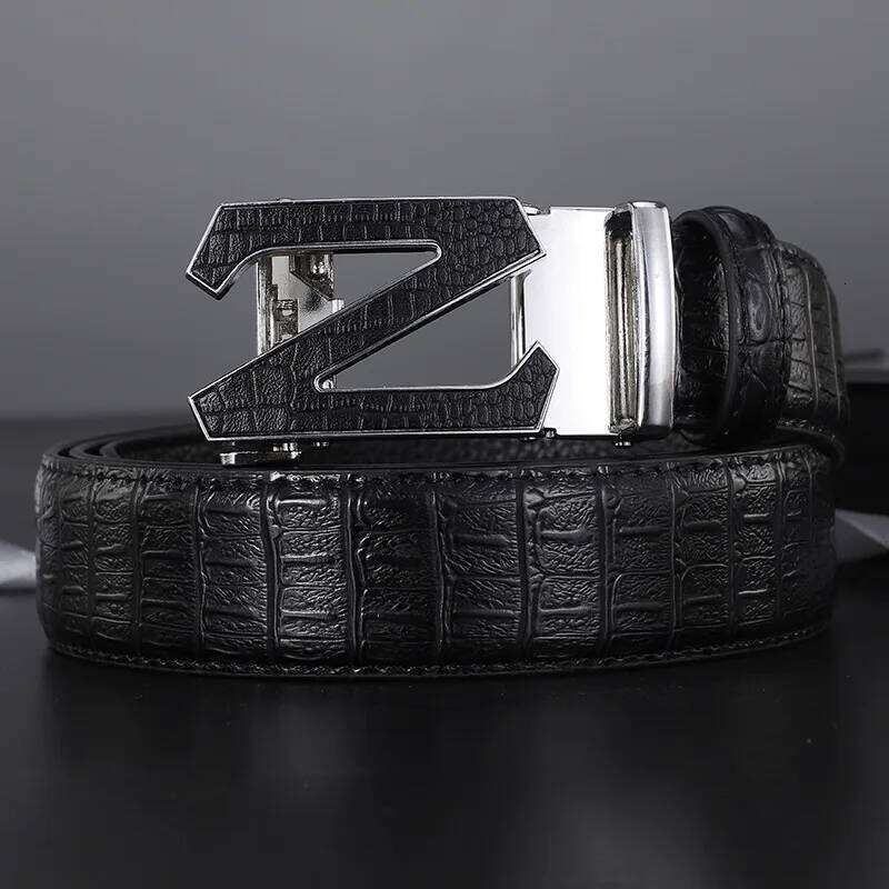 New Mens Genuine Leather Luxury of Men Male Metal Automatic Buckle Designer High Quality Waist Belt Y260225