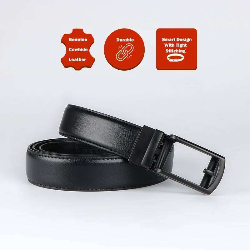 Men's Cowhide Genuine Leather Belt, Work Business Gift For Dad And Husband Y260225