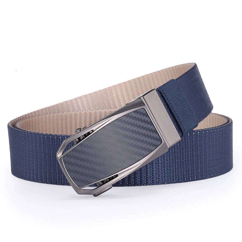 Reversible Automatic Buckle Men's Belts Canvas Durable Tactical Workwear for Men - Stylish Outdoor Pants Belt Quick-Release Y260225