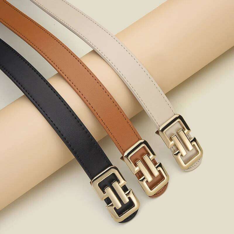 1-3pcs Simple Retro Color PU Paired With Women's Dress Wide-leg Pants Fashionable Smooth Buckle Belt Design Y260225