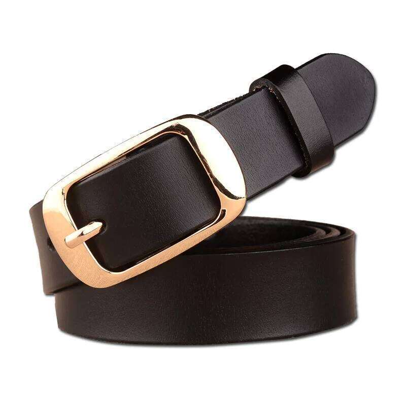 Women's belt cowhide, women's leather belt, pin buckle decorative fashion versatile Y260225