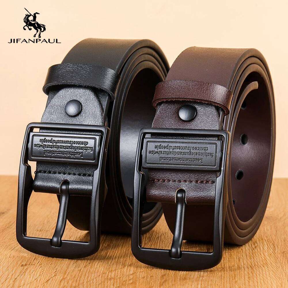 New leather retro fashionable metal alloy needle buckle adult luxury brand jeans business casual waist men's belt Y260225