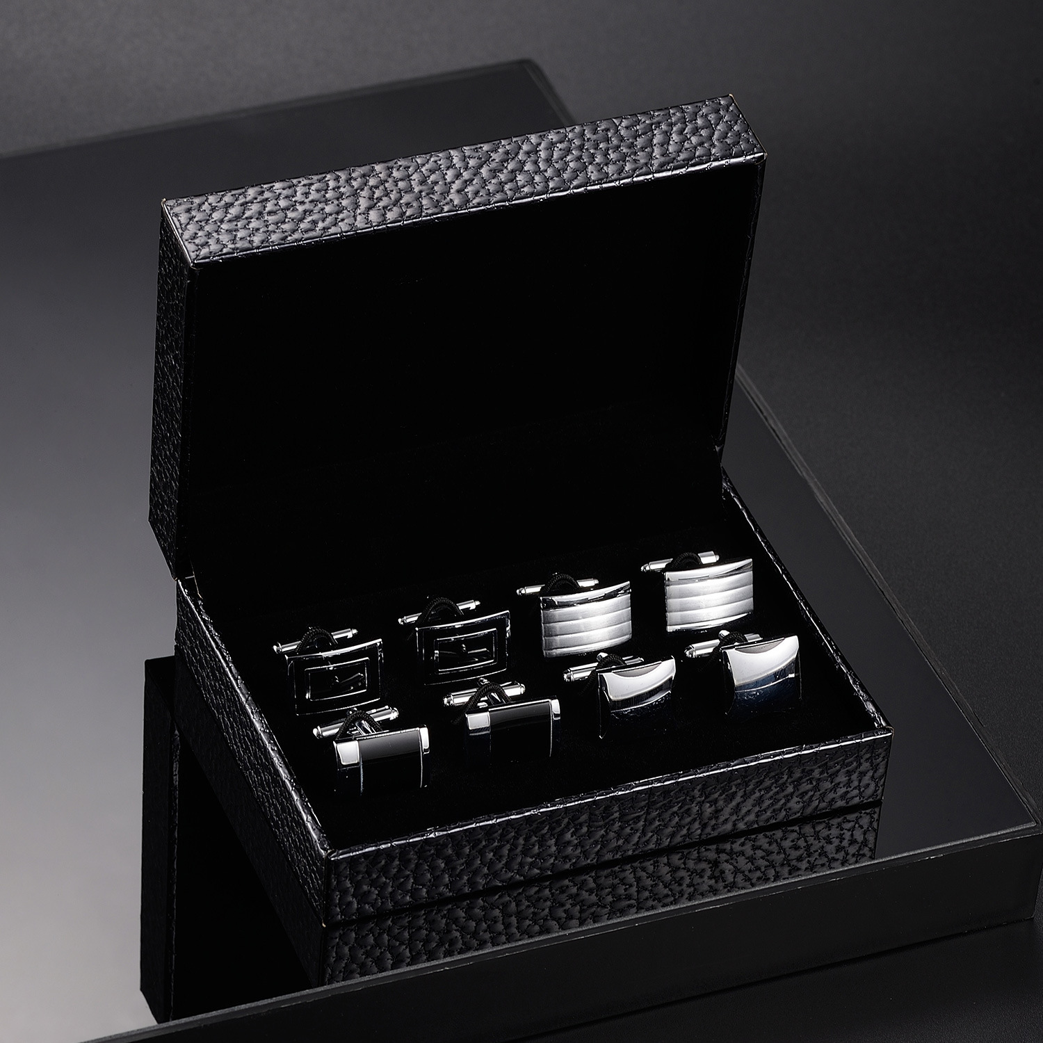 4 Pairs Cufflinks Set CuffLinks For Mens Wedding Souvenirs Groomsmen Gift Man Shirt Cufflink With Box Jewelry Tie Clips 250327