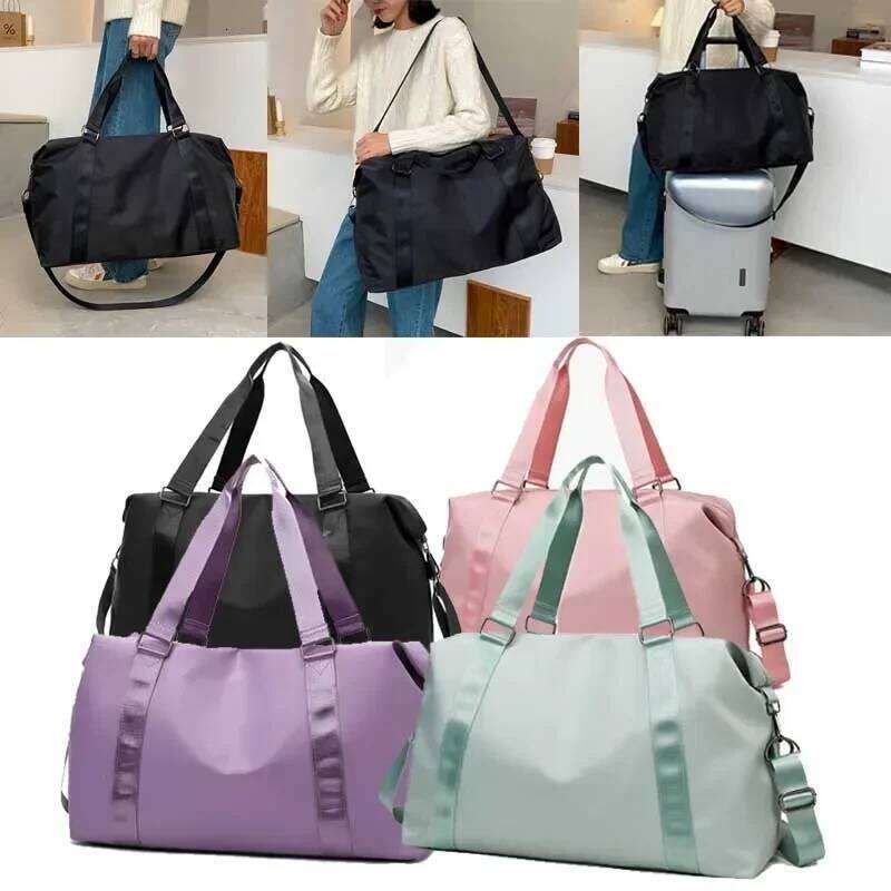 Women's Large Travel Multi-Functional Duffle Tote Handbags Nylon Waterproof Shoulder Bag Women Wet Dry Pockets Gym Bags Y260225