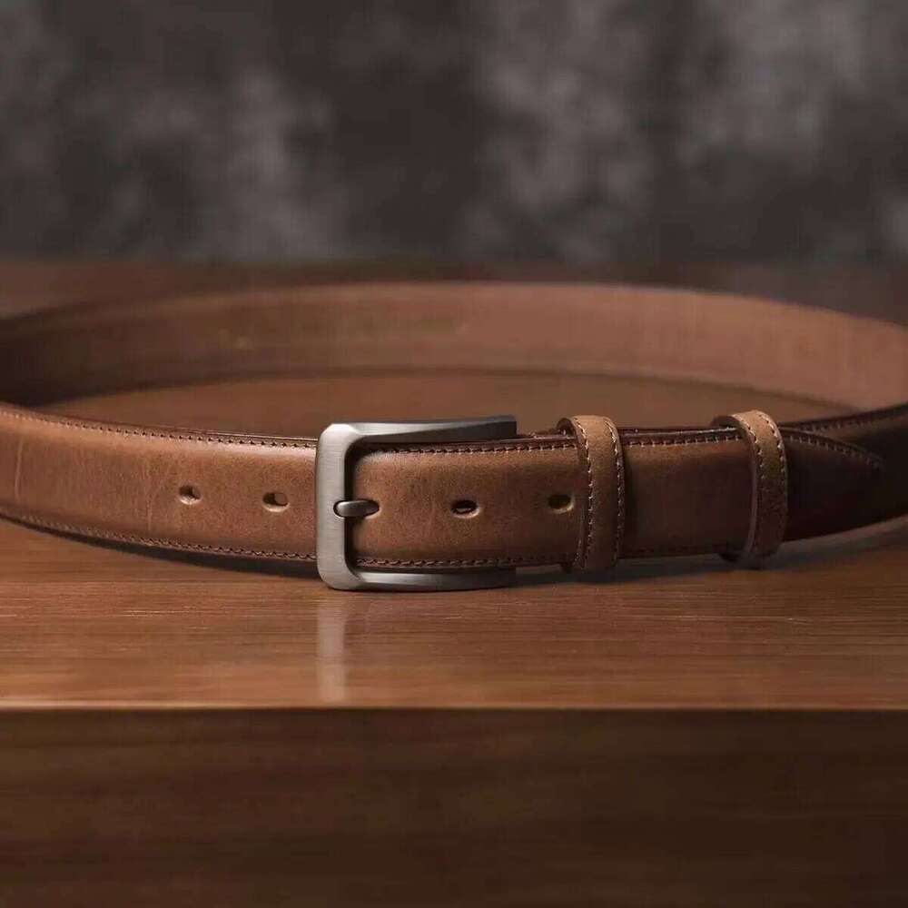 3.3CM Male Belt Fashion Men's Luxury Designer Cowskin Jeans Genuine Leather For Man Strap Pin Buckle Cummerbunds Ceinture Homme Y260225