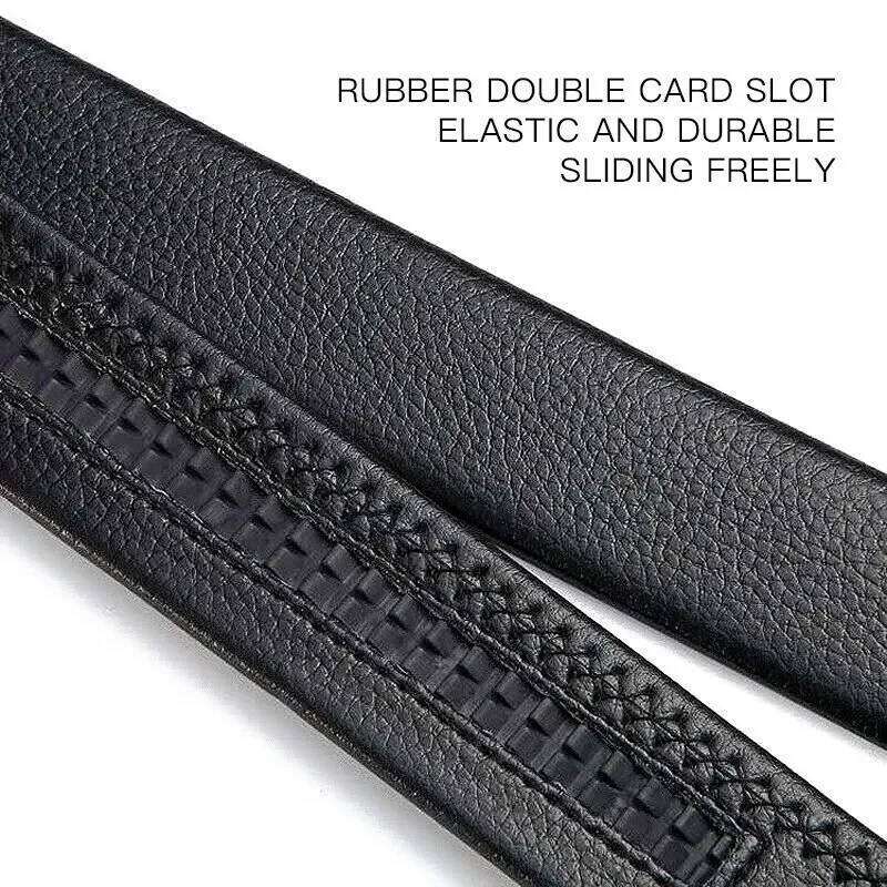 Men's Metal Automatic Buckle Work High Quality Men 120cm Leather Belt Business Y260225