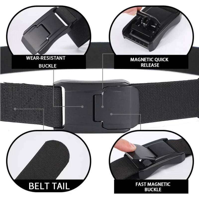 New Stretch For Men and Women Quick Release Buckle Strong Real Nylon Unisex Elastic Overalls Work Belt Y260225