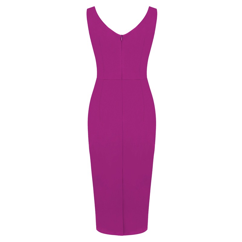 Casual Dresses WillBeNice Classic Pure Color Plunge V Sexy Bandage Dress Elastic Knitted Party Bodycon Maxi Green Christmas Vestidos