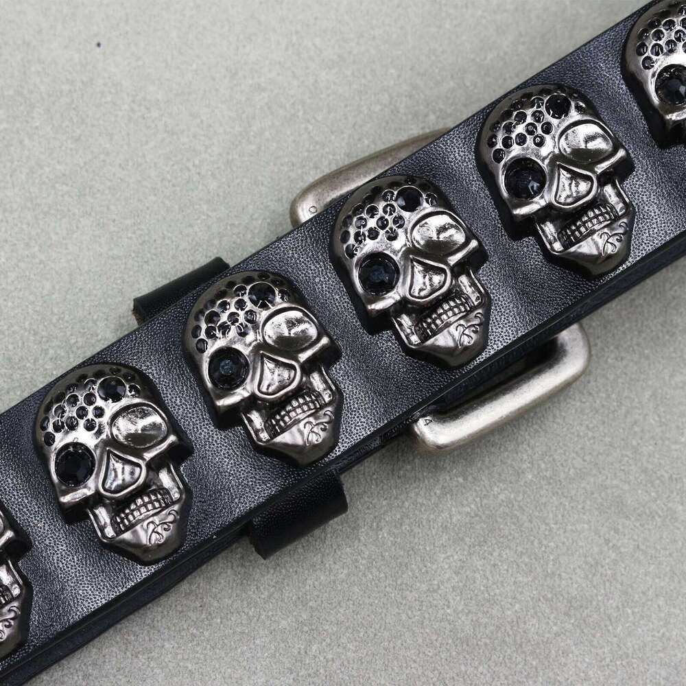 Heavy Metal Punk Belt Genuine Leather Hip Hop Belts For Men Cross Rivet Jeans male Strap Ceinture Homme designer belt Y260225