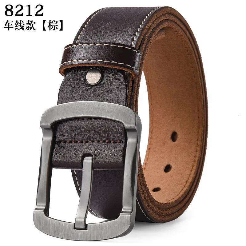 Men's 105-140 150 160 170cm Plus Size Soft Cowhide Belt Metal Pin Buckle Male Waistband Real Leather Jeans Waist Straps Y260225