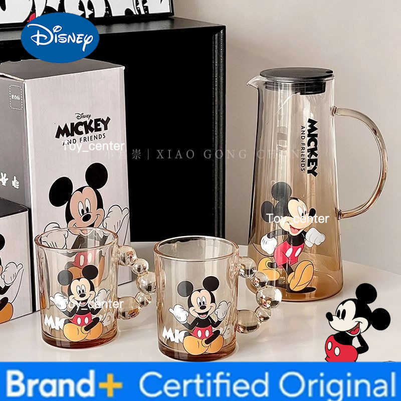 Disney Mickey cartoon cute water cup creative Kawaii home office coffee milk juice mug cold water teapot set gift wholesale H260225
