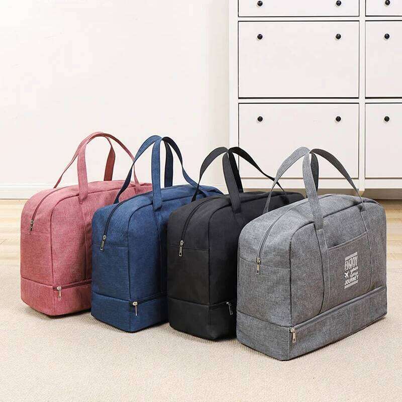 Fashion Folding Women Oxford Travel Weekend Overnight Bags Large Capacity Hand Luggage Tote Duffel Bag Trip Supplies Y260225