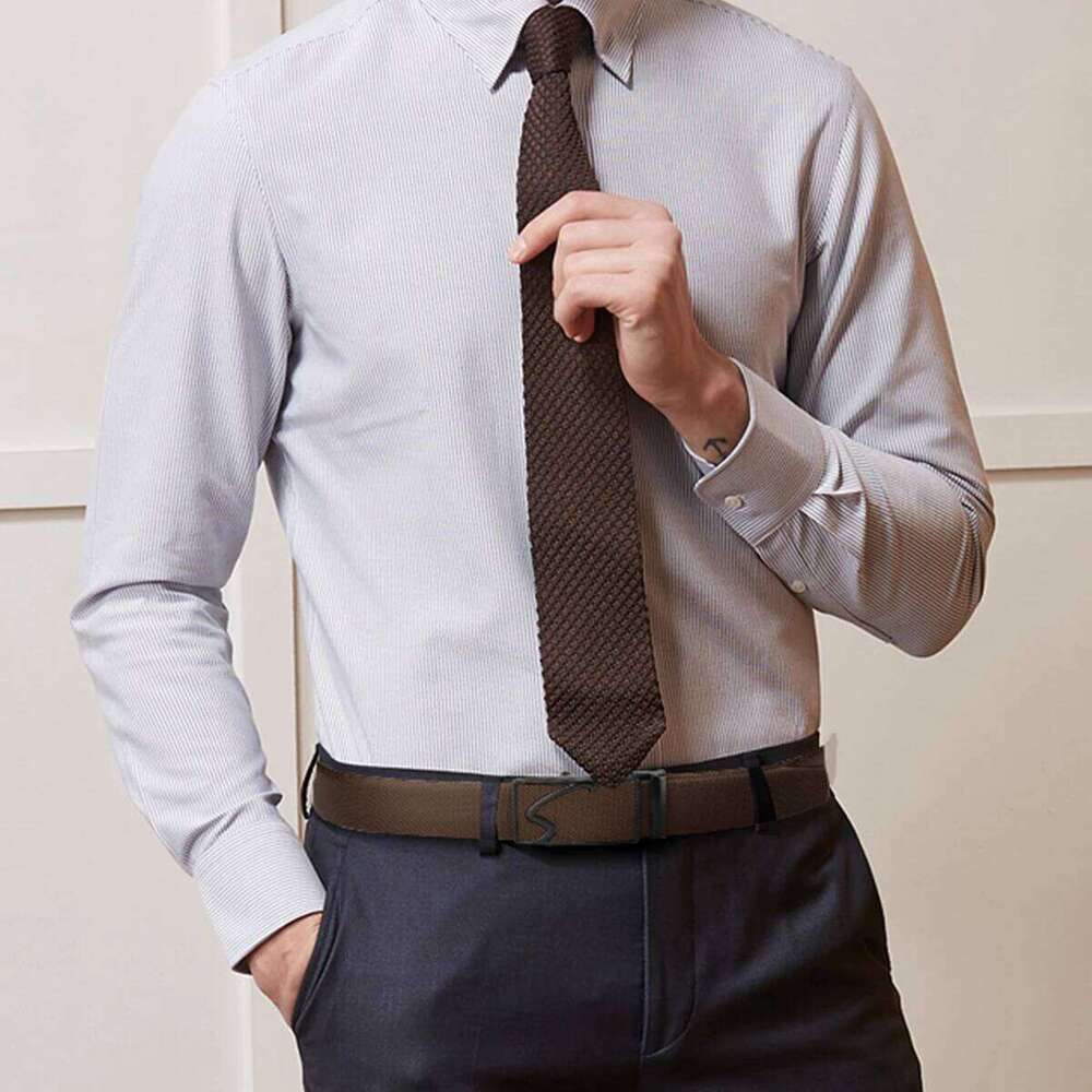 Men's with automatic buckle, Korean version trendy casual middle-aged and young business leather pants belt Y260225