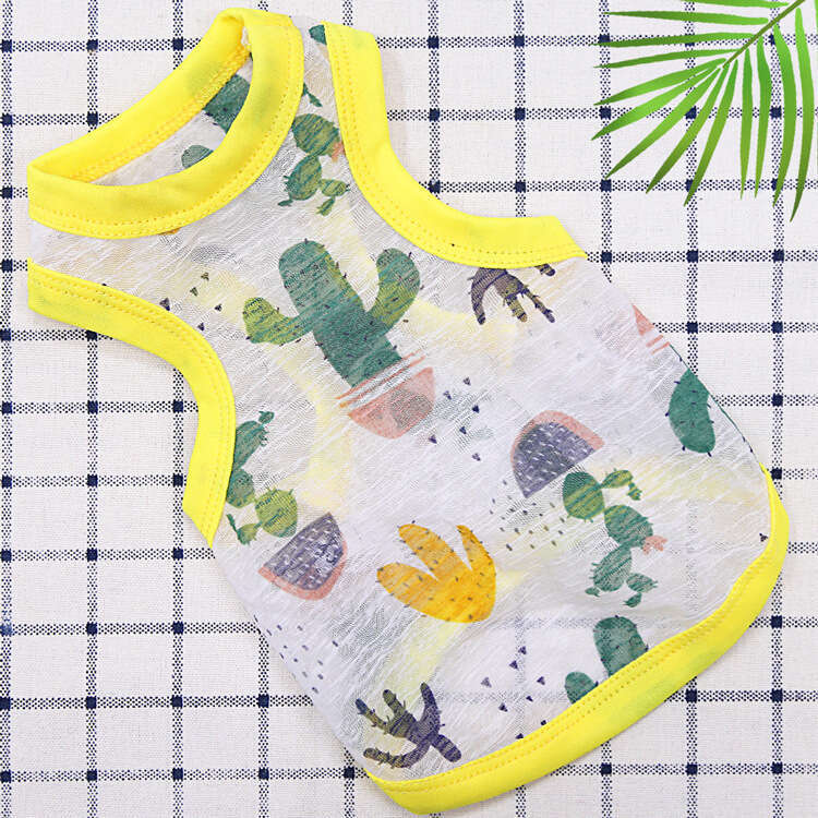 Pet Clothing Small Medium Dogs French Bulldog Cat Teddy Bichon Sun Protection Vest Dog Clothes Supplies WKERSIY