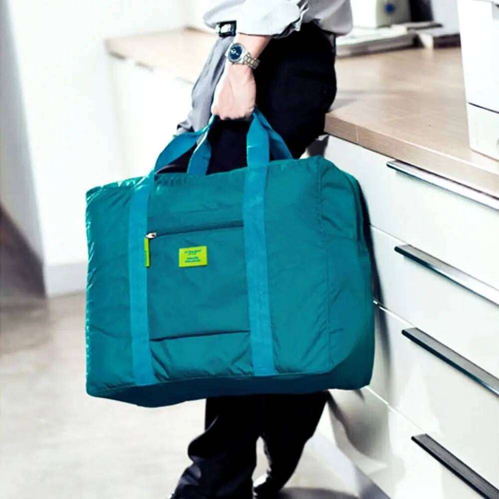 Portable Nylon Travel Luggage Lightweight Large Capacity Fitness Handbag Folding Hand Grip Clothes Storage Bag Y260225