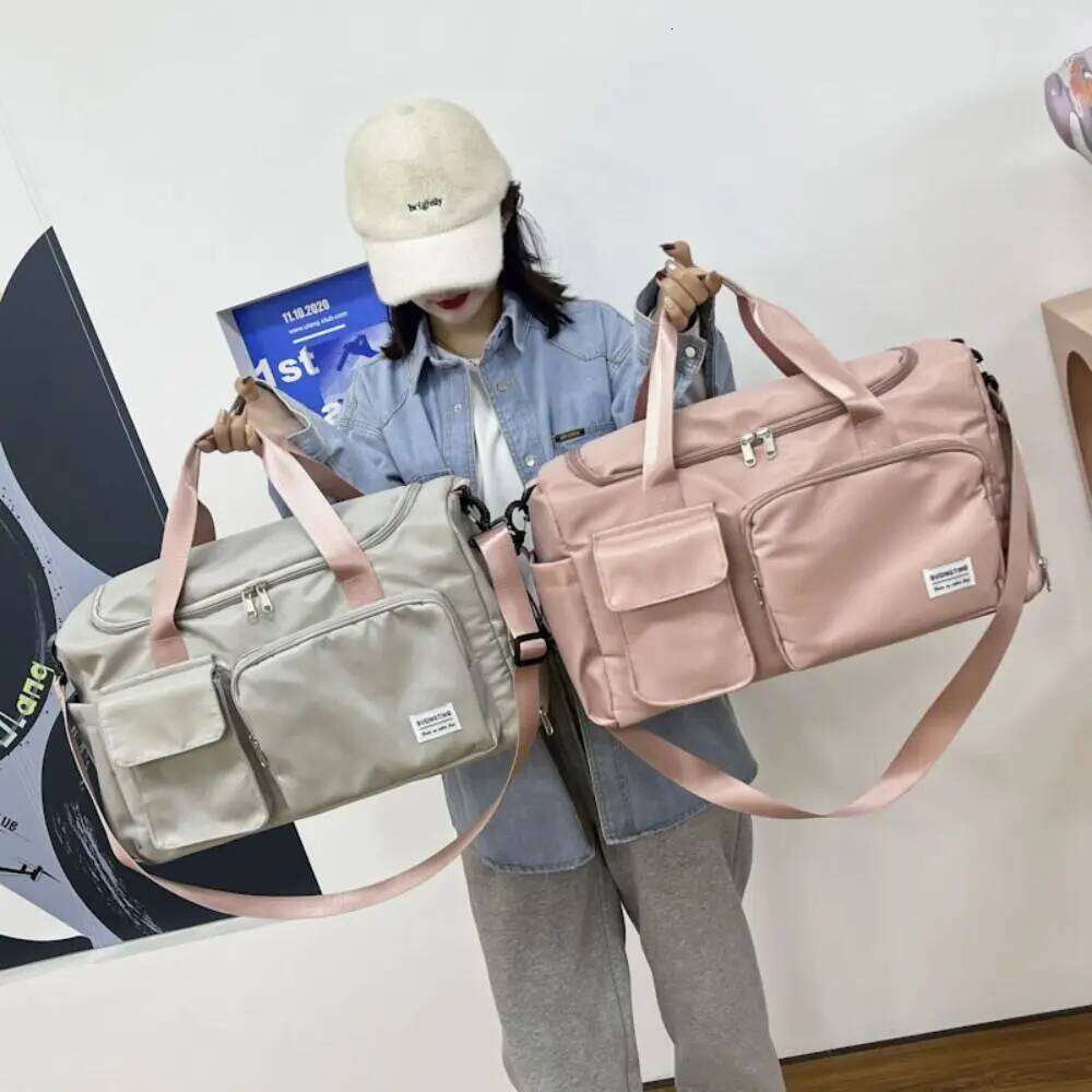 Oxford Travel Luggage Foldable Short Distance Nylon Duffle Bag Multi-functional Multi Layered Large Capacity Handbag Girl Y260225