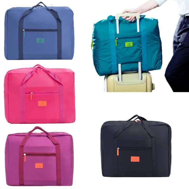 High Capacity Folding Nylon Waterproof Duffel Bag Hand Clothes Organizer Men And Women Travel Storage Y260225