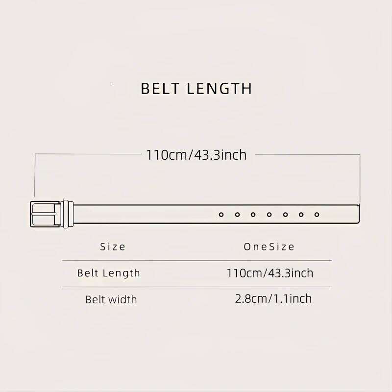 Unisex Black PU Leather Belt with Pin Buckle Eyelets - Punk Style, for Jeans & Casual Wear Y260225