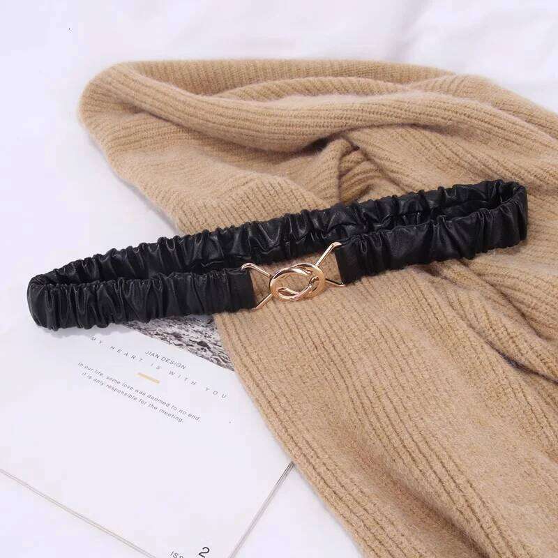 Fashion corset Belt for women plus size elegant high-end luxury brands Elastic cummerbund Black Desiner Women's belt female Y260225