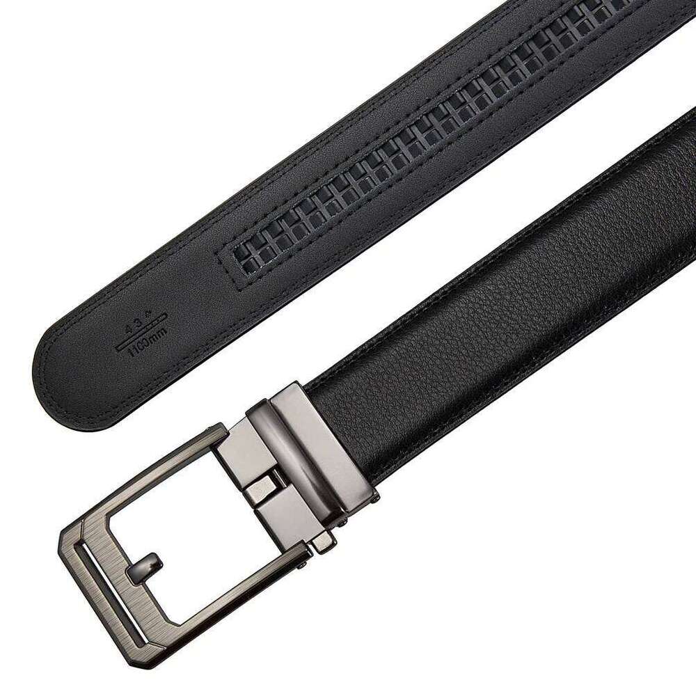3.5cm Top Quality Genuine Leather Men's Automatic Buckle Fashion Luxury Designer Male Belt Black White Mens Belts Casual Y260225
