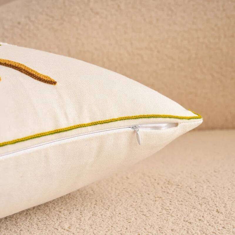 Embroidered Countryside Style Flower Cushion Covers For Home Sofa Bed Throw Pillowcase Living Room Decorative