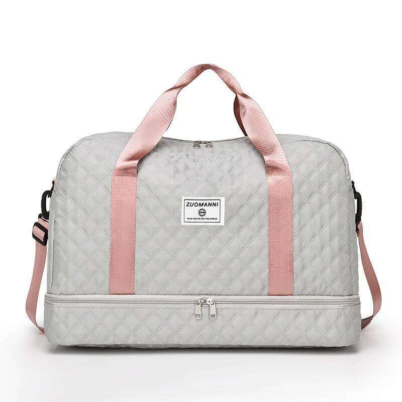 Waterproof And Wear-resistant Gym Tote Bags, Lightweight Luggage Bag, Large Capacity Travel Duffle Dry Wet Separation Bag Y260225