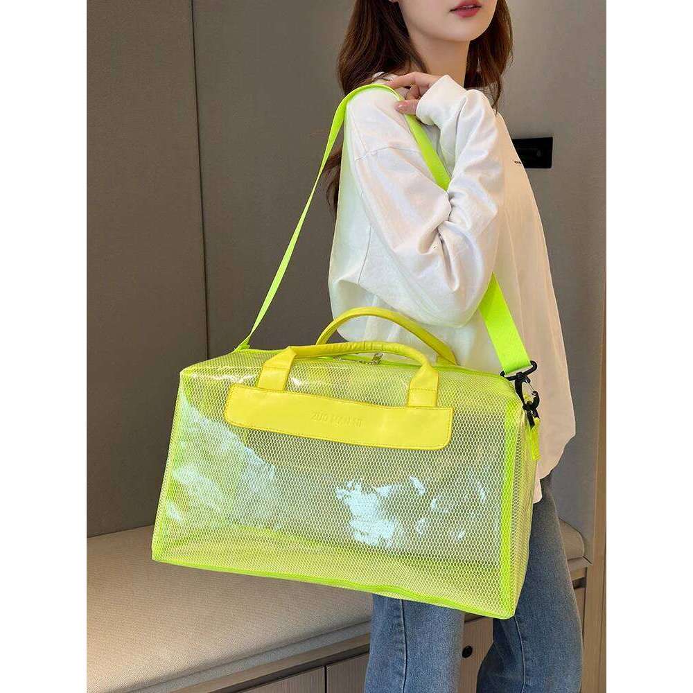Transparent Waterproof PVC Duffle Zipper Travel Storage Bag,Sports Fitness Bag, Large Capacity Handbag & Shoulder Bag Y260225