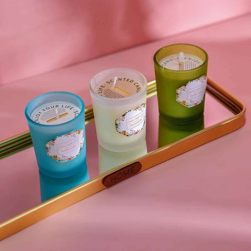 Glass Jar Scented Candle, Natural Plant Wax, Aromatherapy Candle for Home, Wedding Party Decor, Relaxation H260225