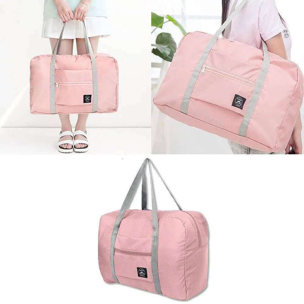 Foldable Travel Bags Lightweight Large Capacity Carry On Waterproof Handbags Weekend Trip Gym Bag Storage Clothes Y260225