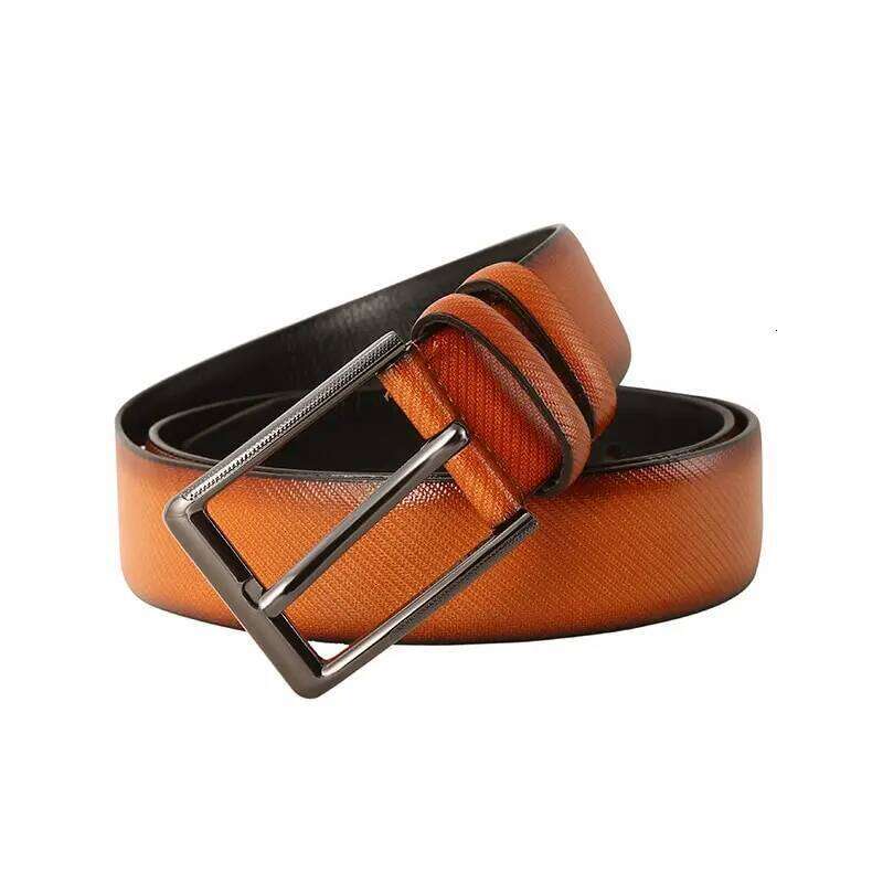 New Fashion PU Leather Designer Pin Buckle Belt Business Men's Belts Y260225