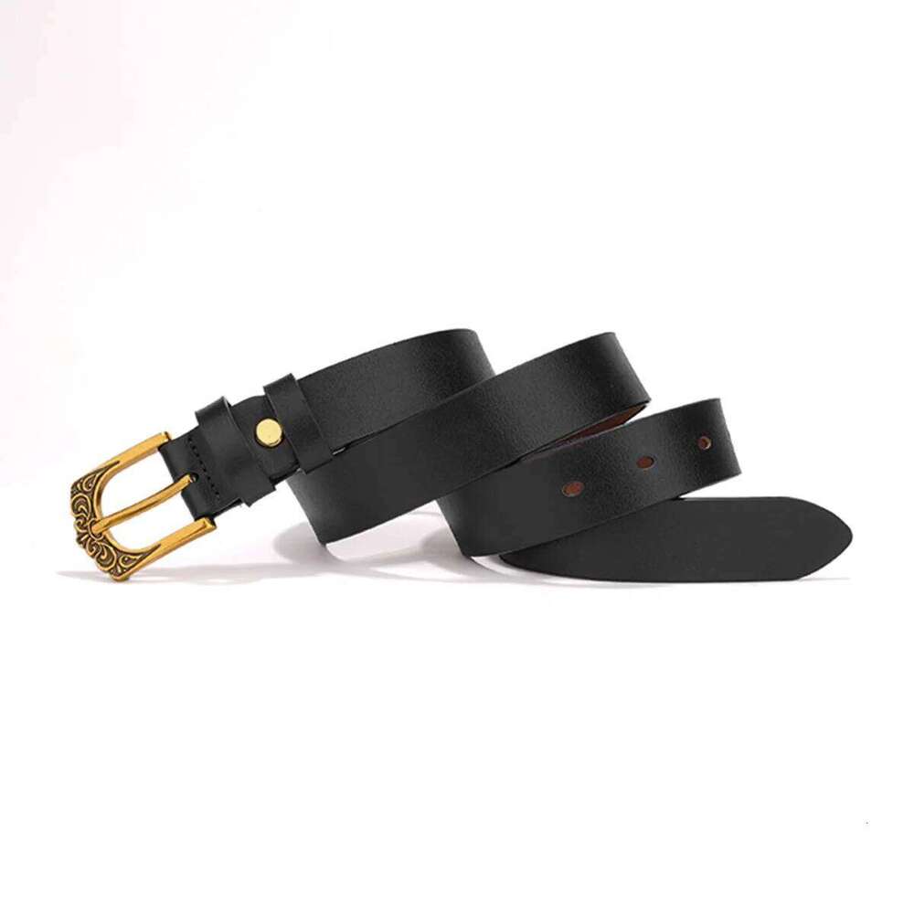 1 New Trendy Genuine Leather Retro Versatile Fashion Waist Jeans Belt Women's Style Y260225