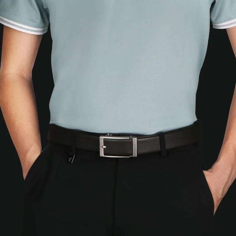 Premium Top Layer Cowhide Men'S Belt - Soft, Durable & Stylish With Automatic Alloy Buckle For Business Wear Y260225