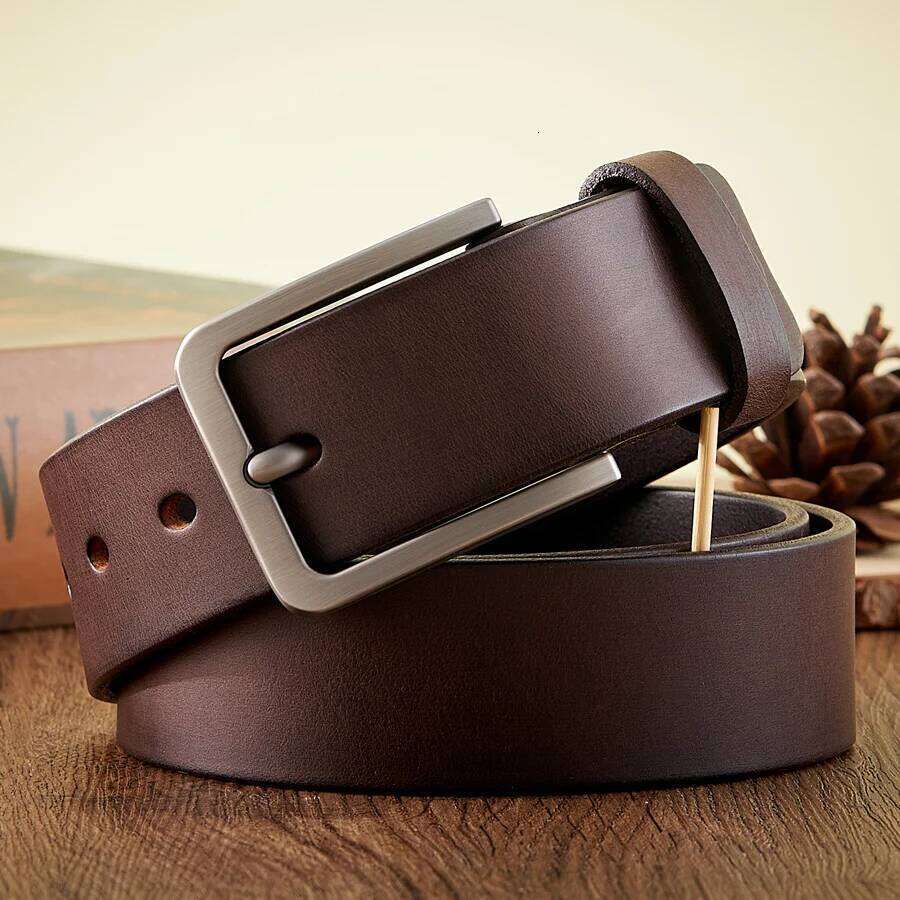 3.8CM Real Genuine Leather For Men High Quality Cowskin Casual Jeans Belts Business Cowboy Waistband Male Fashion Designer Belt Y260225