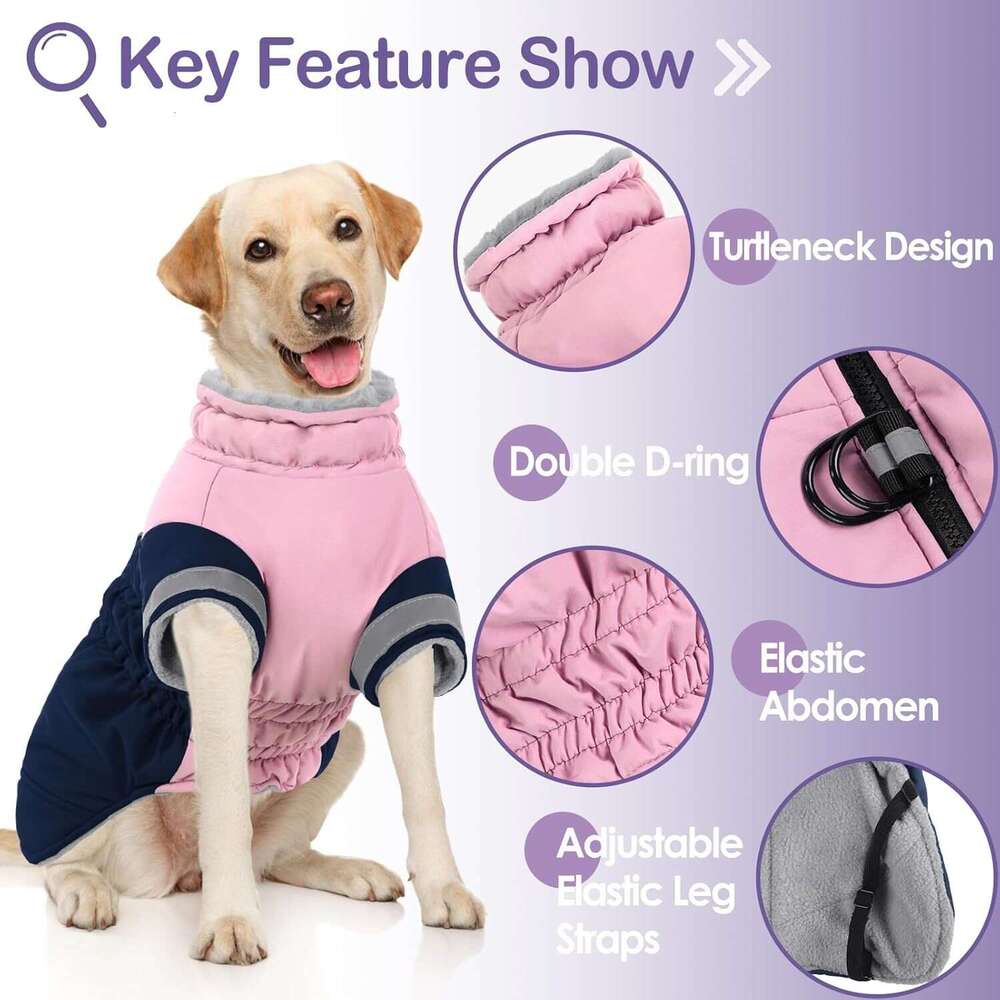 Famous brand New cross border pet clothing fleece lined warm jacket winter windproof and cold resistant thickened dog coat pupakaIK