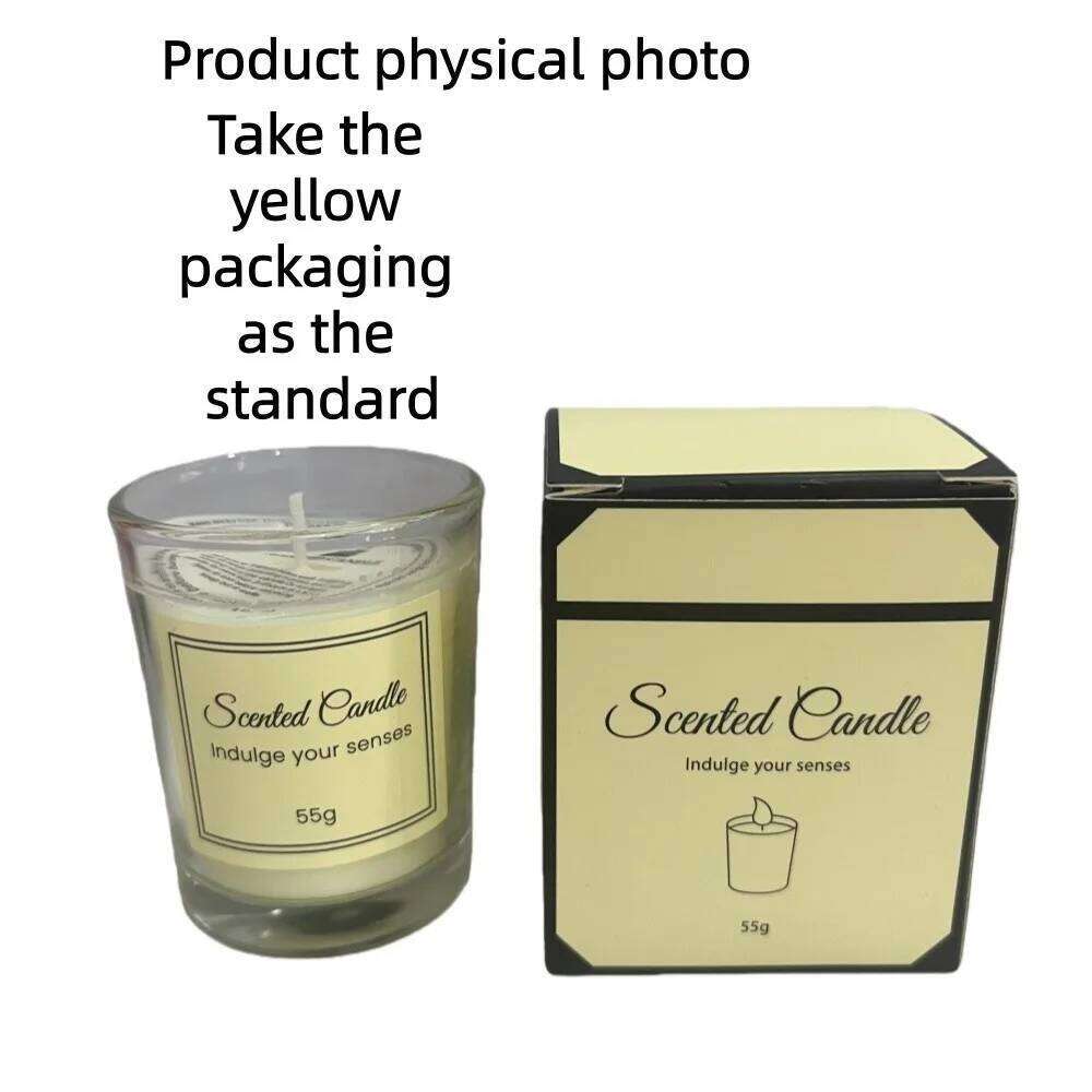 2026 NEW Premium Box Glass Handmade Soy Wax Smokeless Creative Aromatherapy Candle Companion Gift H260225