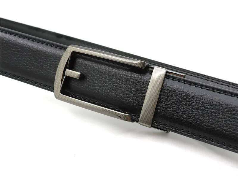 Men's Click Belt automatic buckle 130cm 140cm Comfort Leather Ratchet Dress with Slide Buckle -Adjustable Trim to Fit 120cm Y260225