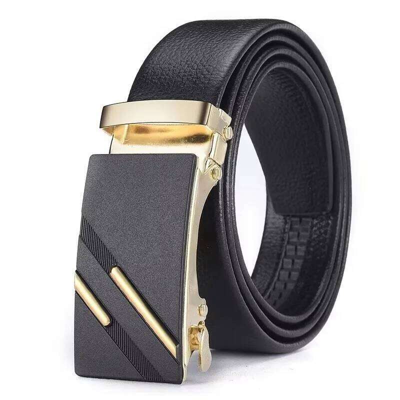 New Fashion Leisure Business Men's Belt Metal Automatic Buckle Brand Luxury Design Waist Belts For Men Strap MaleFor Ideal Gift Y260225