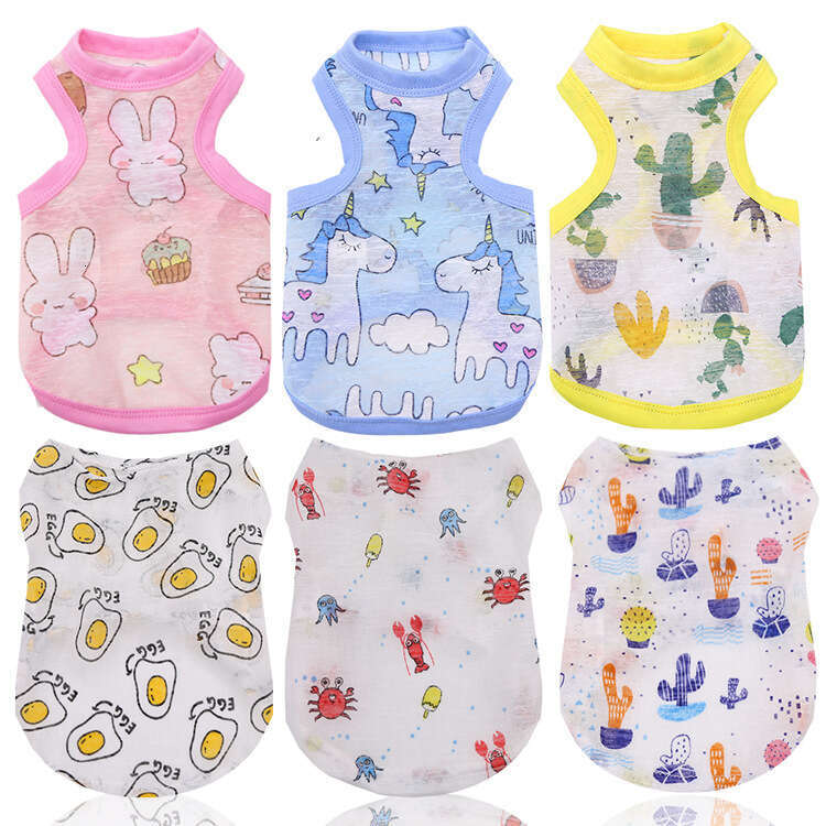 Pet Clothing Small Medium Dogs French Bulldog Cat Teddy Bichon Sun Protection Vest Dog Clothes Supplies WKERSIY