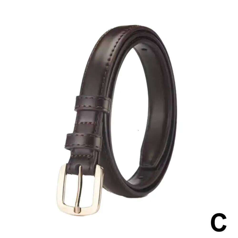 Fashion Genuine Leather Alloy Needle Buckle Black And Women's Accessories Retro Version Thin Waist Simple Jeans Belt K F9J6 Y260225