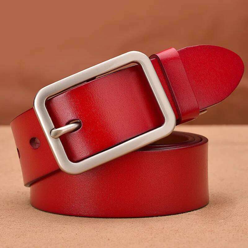unisex universal leather belt, needle buckle waistband, casual and fashionable wide waistband Y260225