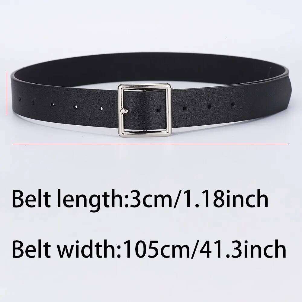 2023 Women'S Soft Pu Leather Square Pin Buckle Jeans Black Belt Chic Luxury Brand Fancy Vintage Strap Female Y260225