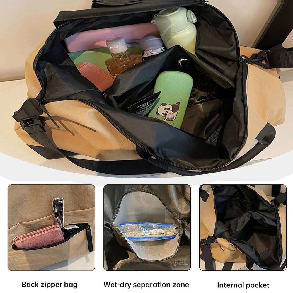 Short-Distance Women's Sports and Fitness Business Trip Travel Cross-Body Lightweight Luggage Bag, Large-Capacity Swimming Tote Bag Y260225