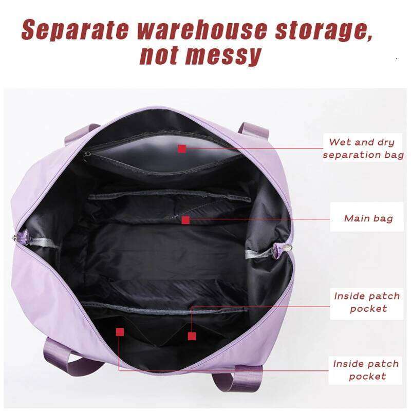 Foldable Extension Travel Luggage Women Multifunctional Dry Wet Separation Yoga Fitness Large Capacity Sport Bag Y260225
