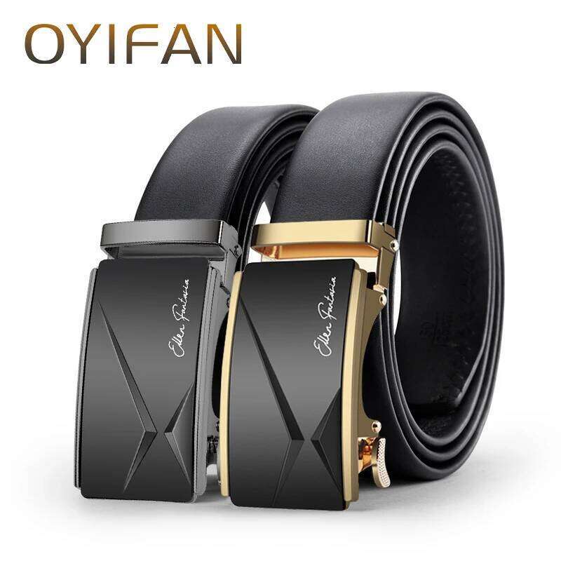Men's Genuine Leather Business Automatic Fashion Designer Leisure Belt for Men Y260225