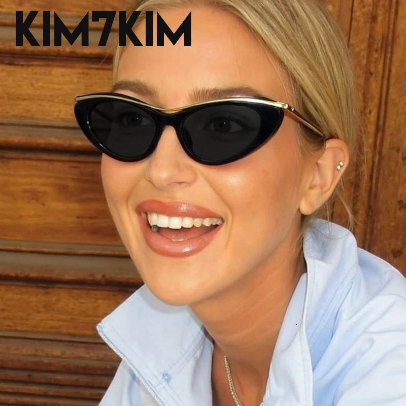 Fashion Small Cat Eye Sunglasses Women Punk Metal Frame Sunglass Vintage Sexy Traveling Eyewear UV400 Shades 260129