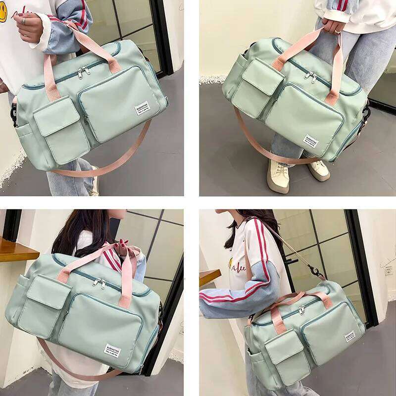 MARKROYAL Travel Canvas Gym Bag For Women Duffle Bags Waterproof Shoulder Shoe Compartment Pocket Handbag Dropshipping Y260225