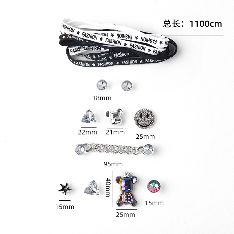 Removable Luxury DIY Shoe Charms Clog Sandals Accessories Detachable Shoe Buckles Decorations For Hole Slippers